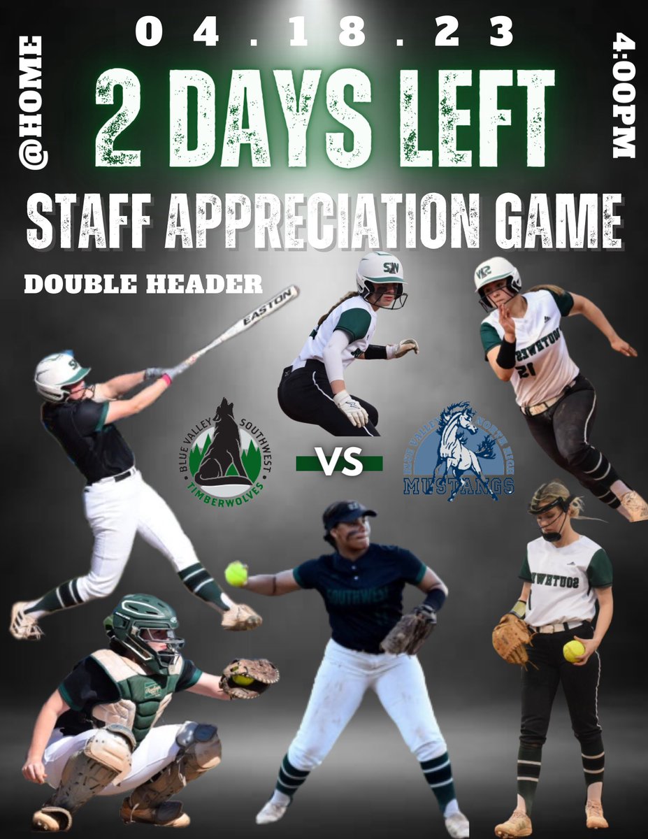 ONLY 2 DAYS LEFT!! BE THERE TUESDAY🔥🔥 #bvswsoftball