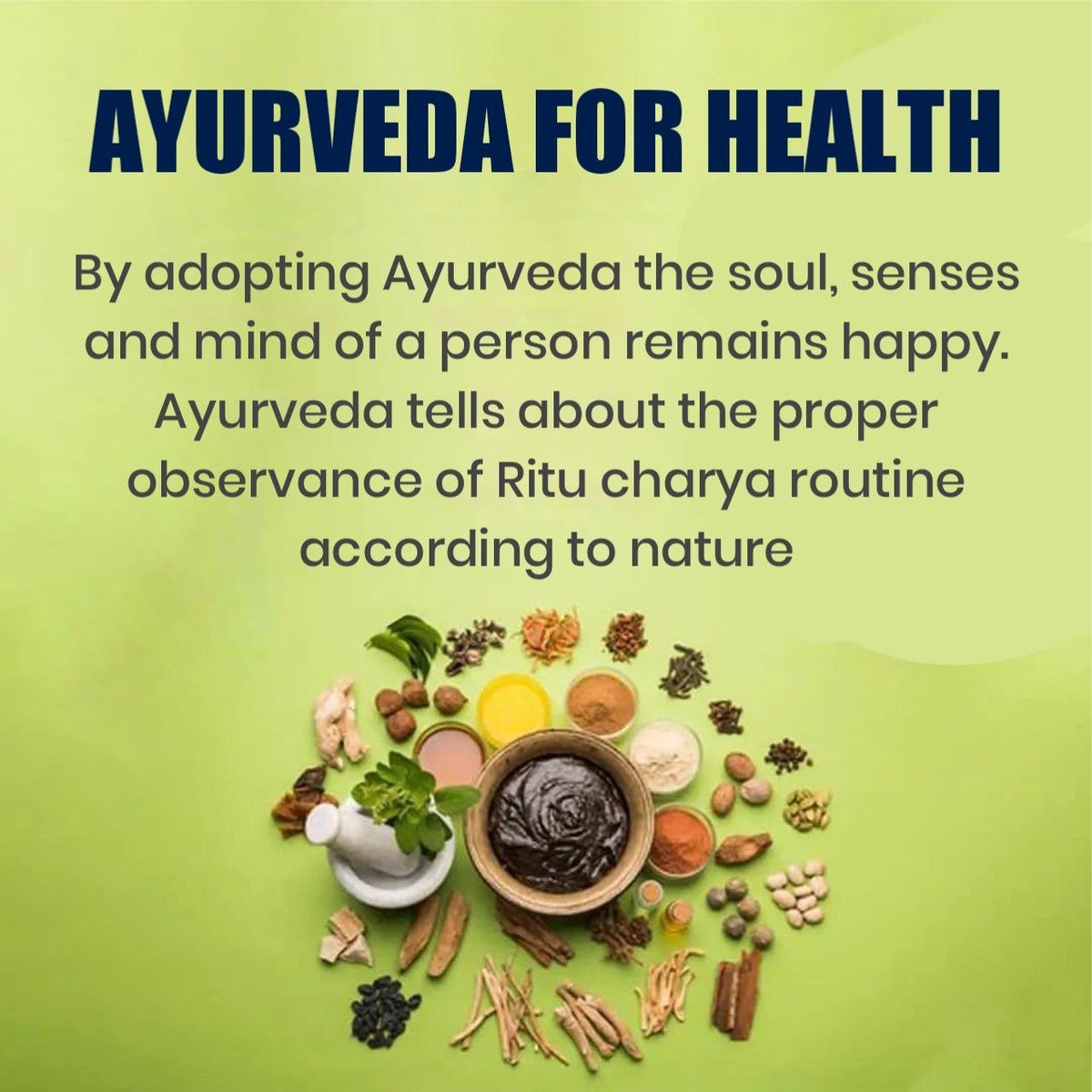 Ayurveda is Good For Health
निर्दोष चिकित्सा पद्धति  #आयुर्वेद_चिकित्सा_पद्धति
no Side Effects
Harmless Way Of Healing