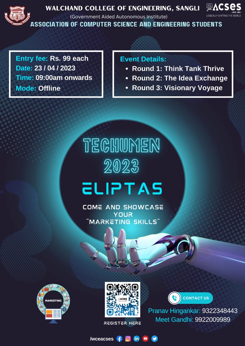 AcsesWce's tweet photo. Attention all marketing enthusiasts! 📢 Join us for an exciting event that will put your marketing prowess to the test - ELIPTAS! This fun-filled and challenging event is the perfect opportunity for you to showcase your marketing skills and compete with the best. https://t.co/ew1N4fx3ah
