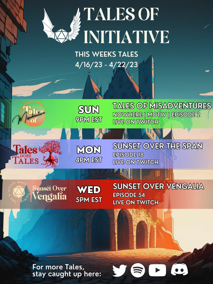 Hey TALES!  THIS WEEKS CONTENT! 

#DnDMovie #DnD #ttrpgcommunity #ttrpg #TTRPGs #fantasy