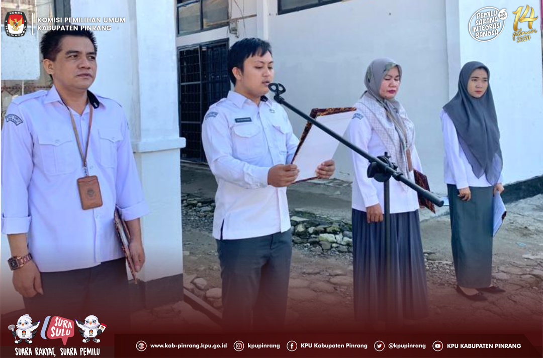 #TemanPemilih, KPU Kabupaten Pinrang melaksanakan Apel Pagi Senin, 17 April 2023 bertempat di Halaman Kantor KPU Kabupaten Pinrang. Bertindak sebagai Pembina Apel kali ini adalah Sekretaris KPU Kab. Pinrang Masmuda, S.Sos. M.Si.
#KPUMelayani
#PemiluSerentak2024