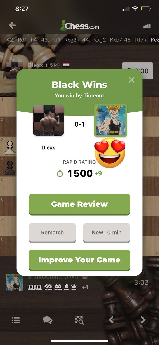 DeronsGoat's tweet image. 1500 ELO !!😝 Free chess smoke #RoadtoGrandmaster