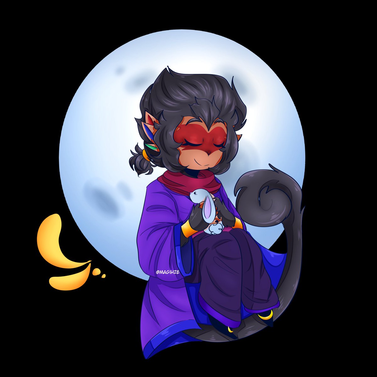 Magih_set's tweet photo. ✧☽◯🍇Moon🍇◯☾✧        

Liu er Mihou (Macaque) is the third of the four celestial primates. The satellite that represents it is the Moon; who symbolizes the emotional the maternal side, the security and the home ☾

#fourcelestialprimates #quartetmonkeys #lmkoc #macaquelmk https://t.co/zxOvhvQVSv