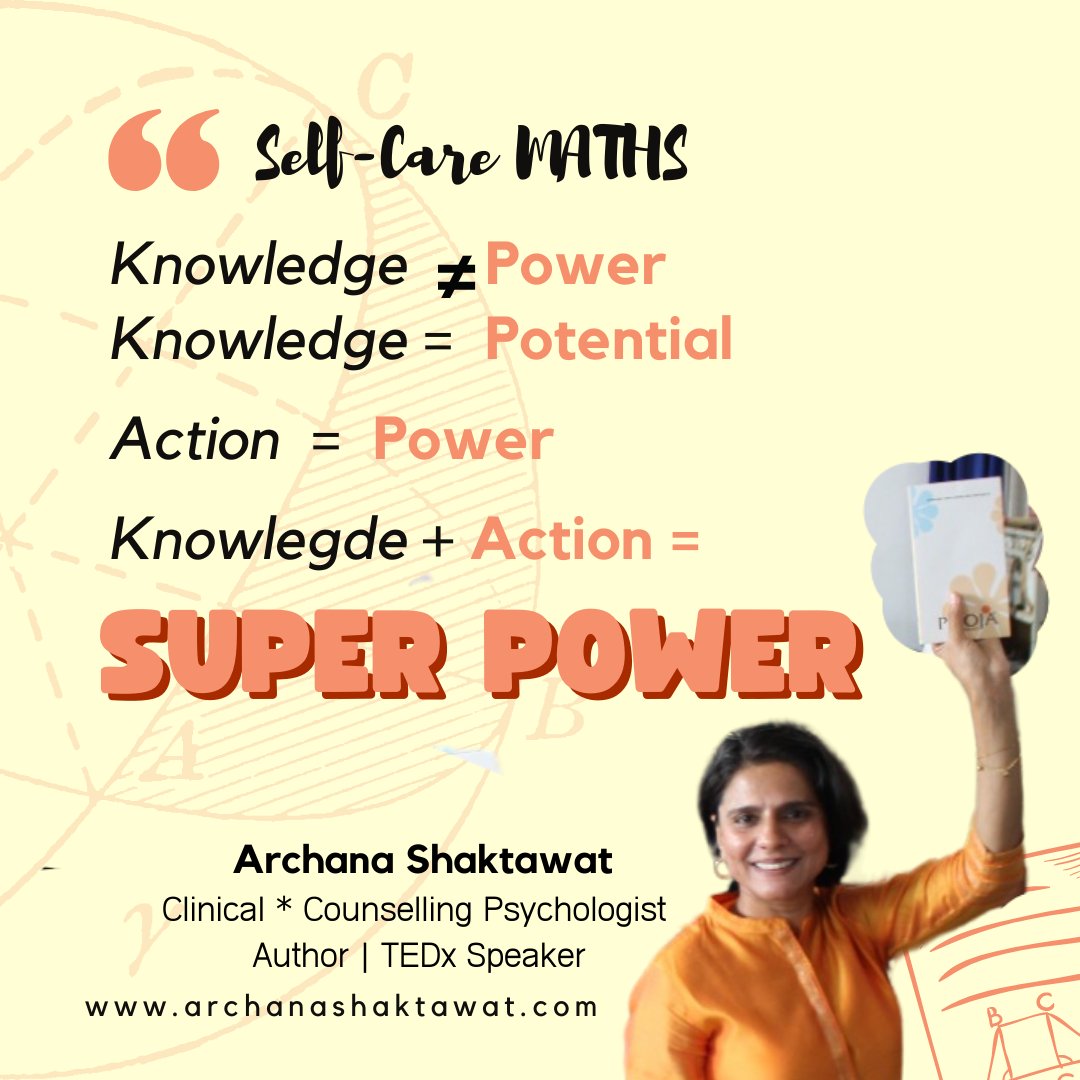 ArchanaS's tweet image. #MondayMotivation #mentalhealth #seekprofessionalhelp 
#clinicalpsychologist #counselingpsychologist #personalgrowthcoach #habitcoach #mindsetcoach #archanashaktawat #author #TEDXspeaker #author #acceleratedwellnessmastery #wellnessalchemist #abetteru #yourmentalhealthcompanion