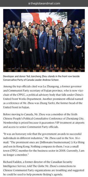 <a href="/DufourGui/">Guillaume Dufour</a> <a href="/CBCRadioCanada/">CBC/Radio-Canada</a> More interested in the 10+ Conservative Chinese orgs Ted Zhou set up across Canada to get CPC MPs elected and the CPC senators all expense paid trip paid for by Chinese Communist Party officials. Foreign interference is all the rage these days.