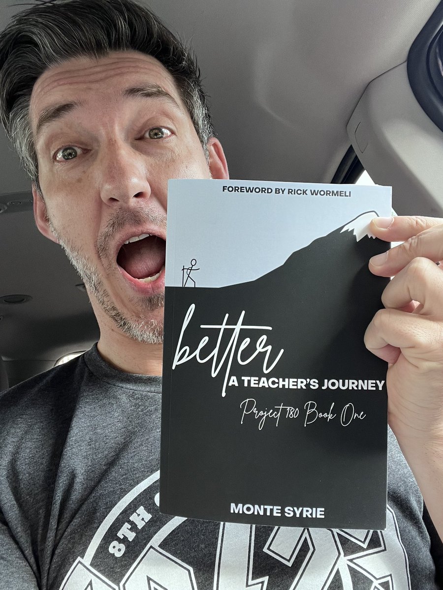 I just had this beauty delivered, better: A Teacher’s Journey. Written by <a href="/MonteSyrie/">Monte Syrie</a>, my favorite person on Twitter! Recommended follow! Can’t wait to be challenged! Do! Reflect! Do better! #project180 #better