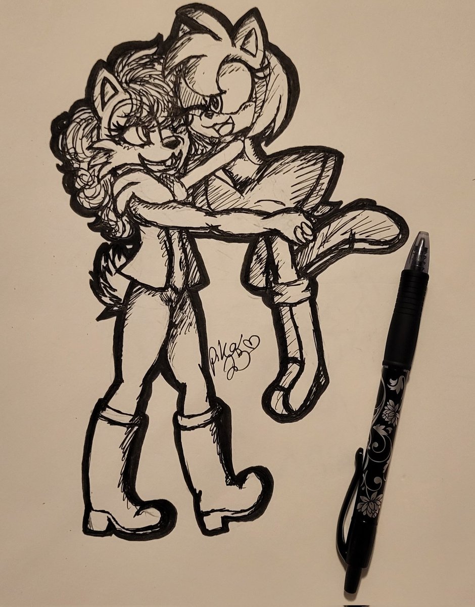 Big sister and little sister 

Tbh I hate when the Fandom pits them against each other when they were shown repeatedly to love each other very much 

#SonicTheHedgehog #SallyAcorn #rally4sally #sally4all #amyrose #sonicfanart