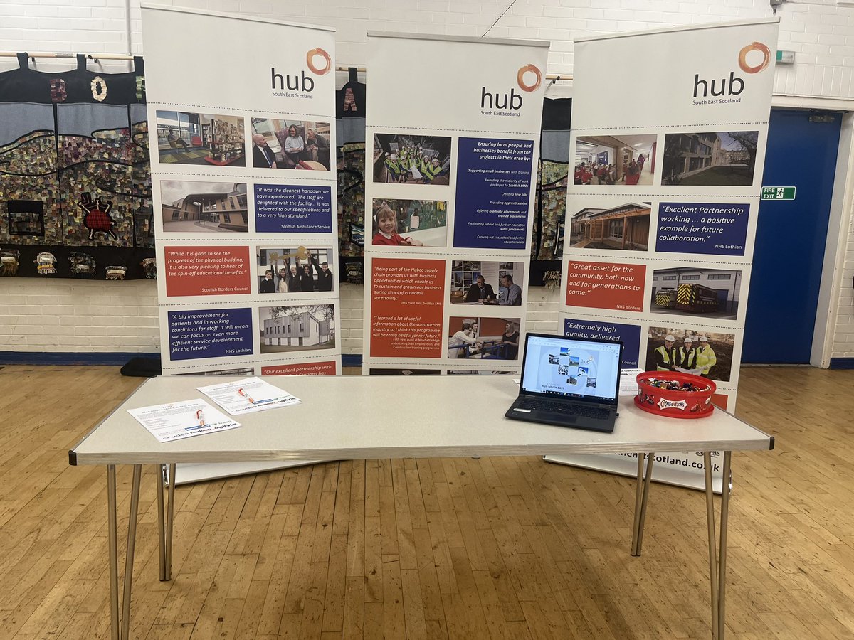 HubSouthEast's tweet image. Join us today 9-1 at the Focus Centre, Galashiels, go find out about #SupplyChainOppprtunities on @scotborders projects. @morrisonbuilds @bamukandireland &amp;amp; @JCPinScotland are on hand to answer questions. #Collaboration #LocalEmployment
