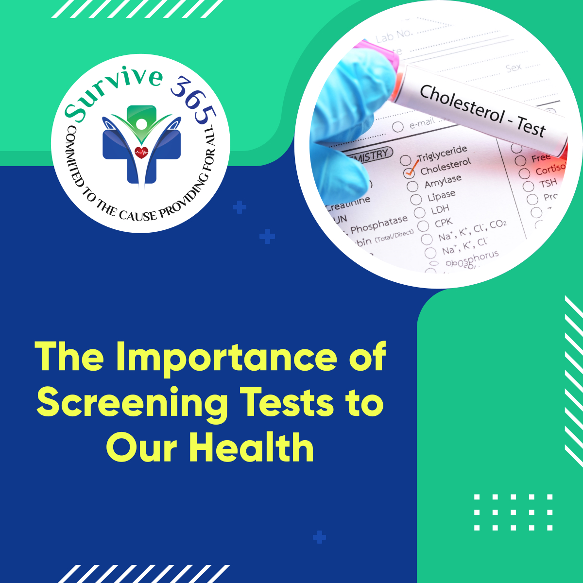 A screening test is done to identify potential health disorders or diseases in people with no symptoms of any disease.

Read more: facebook.com/survive365heal…

#HealthcareStaffing #OaklandParkFL #ScreeningTests