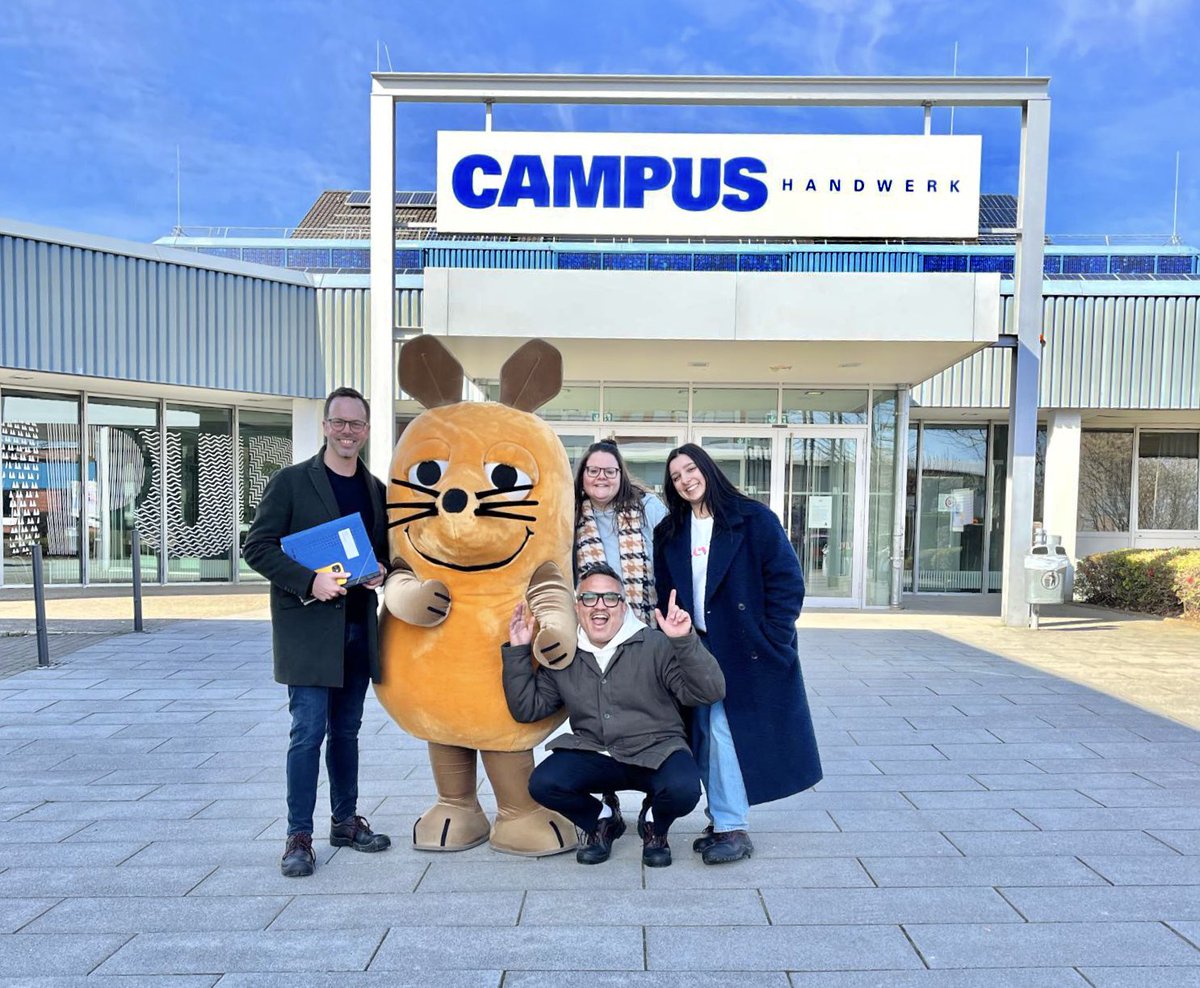 jaschahabeck's tweet photo. Aus der Rubrik „Lieblingstermine“!🤩 
Trailerdreh für und mit der berühmtesten Maus ever - bei uns am CampusHandwerk. @WDR @DieMaus https://t.co/e9TE01JyQi