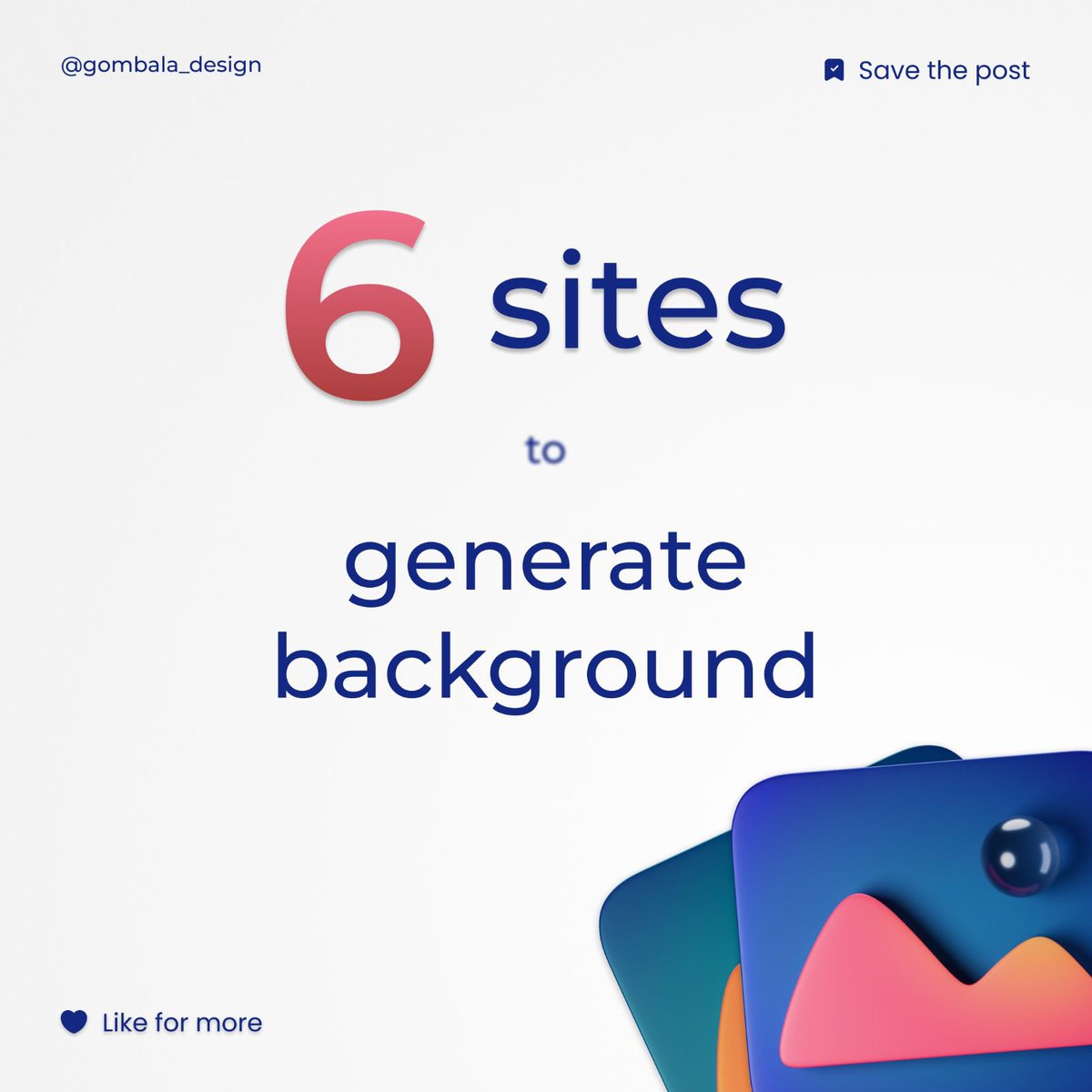 gombala_design's tweet image. 6 FREE sites to generate background ✨👇
Thread 🧵