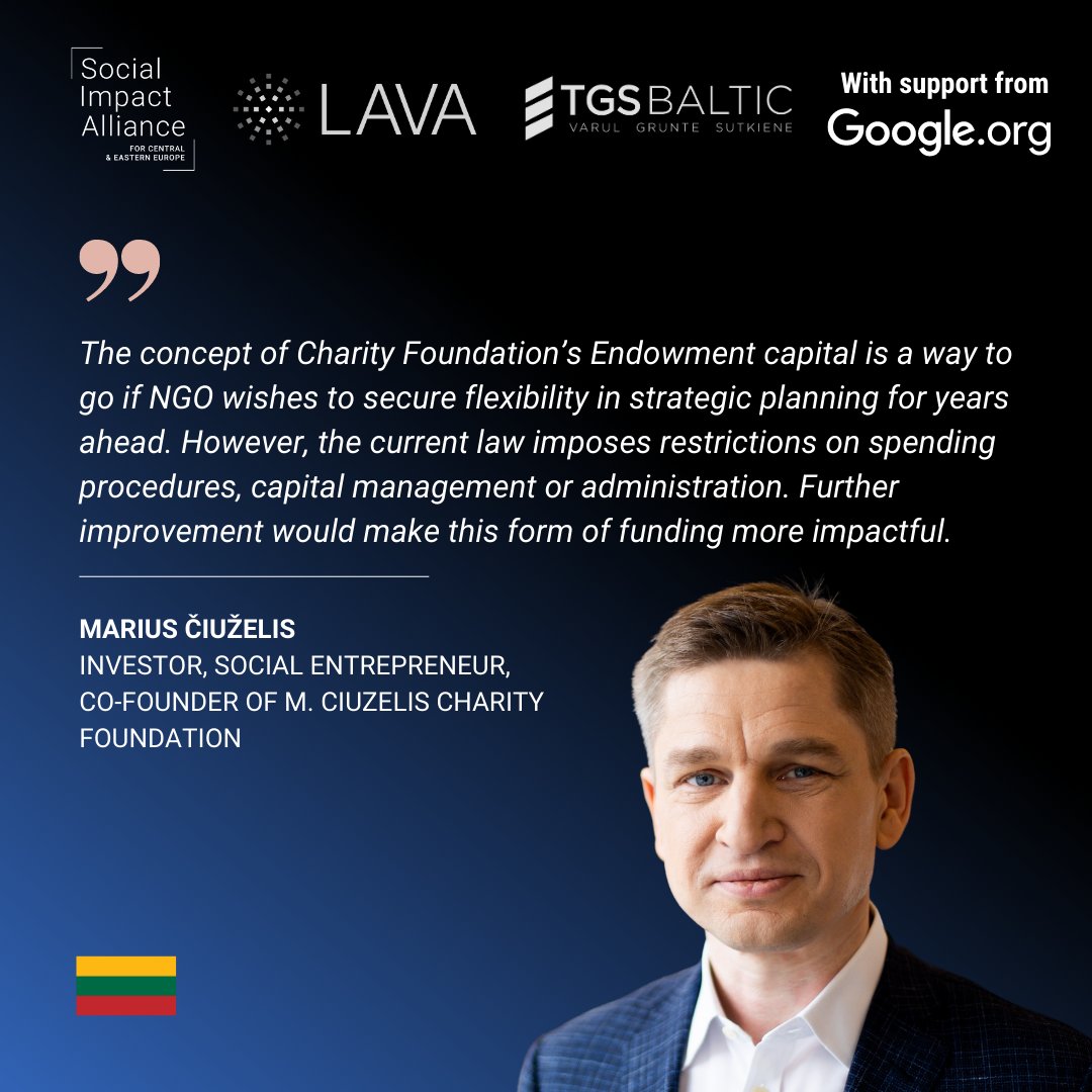 <a href="/MCiuzelis/">Marius Ciuzelis</a>, investor, social entrepreneur, and co-founder of M. Ciuzelis Charity Foundation on #social #entrepreneurship in #Lithuania 🇱🇹

The report "Philanthropy and Corporate Social Responsibility in CEE | Lithuania” 🇱🇹  is available via the link: bit.ly/41eiYpR