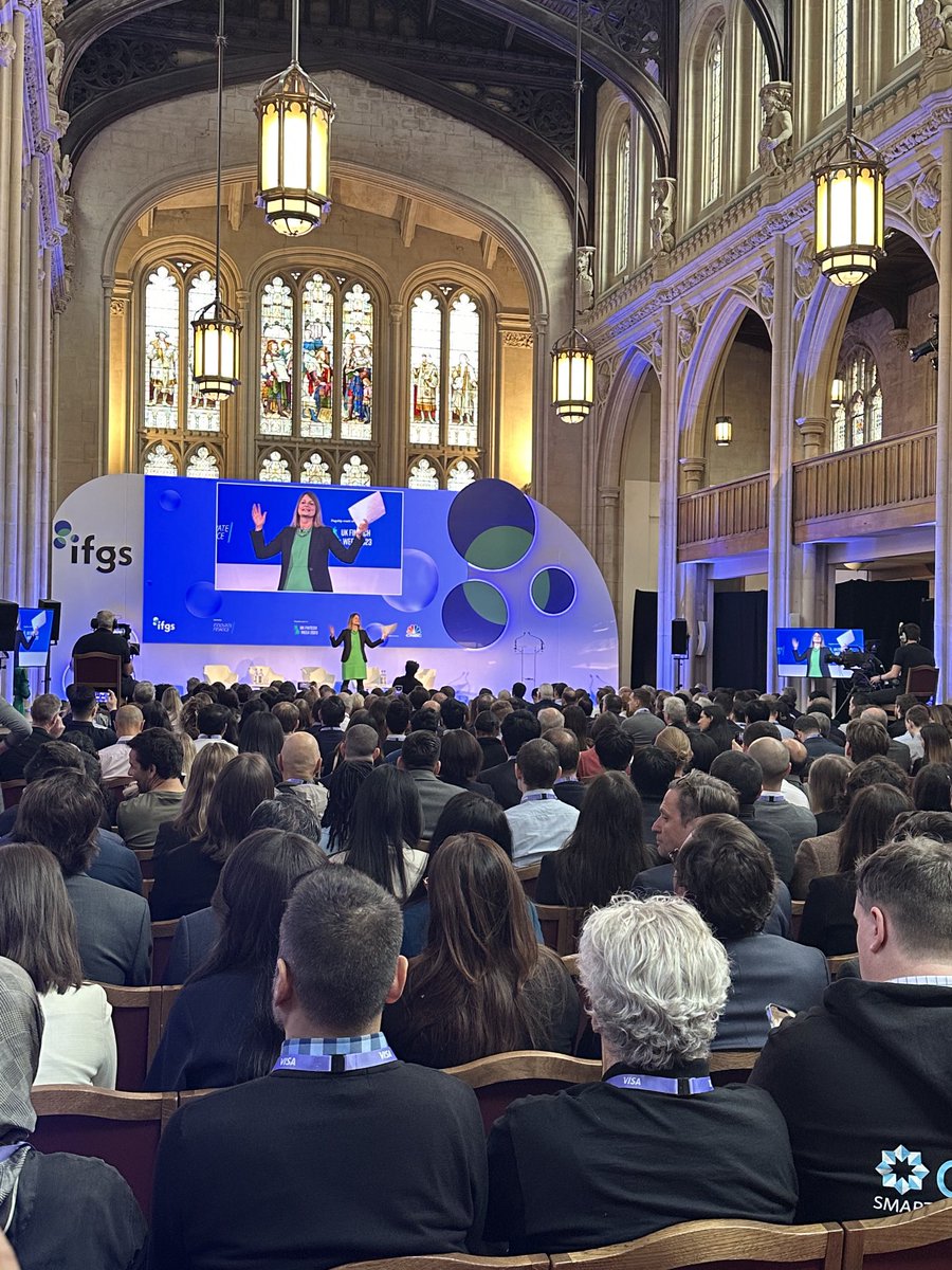 …and we’re off! ⁦@JanineHirt⁩ opening #ifgs2023. Congratulations to all the amazing ⁦@InnFin⁩ team! You’ve done #UKfintech proud! 🇬🇧🚀 ⁦@OBE_Global⁩ ⭐️