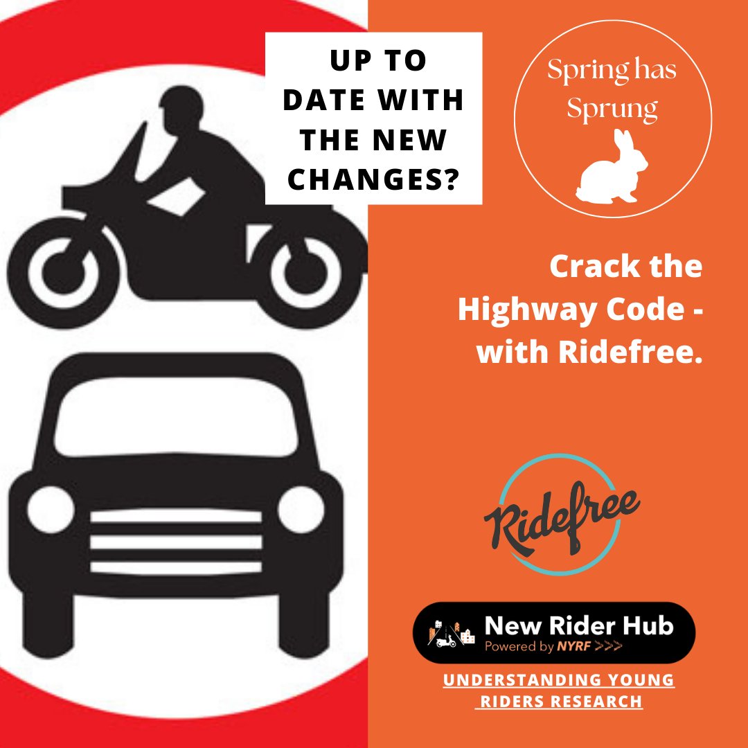 The Highway Code contains road signs you NEED to know.

Register with Ridefree to learn more and become a better, more confident rider 😎

What have you got to lose (and it’s free)!

newriderhub.net/training/ride-… 🔗