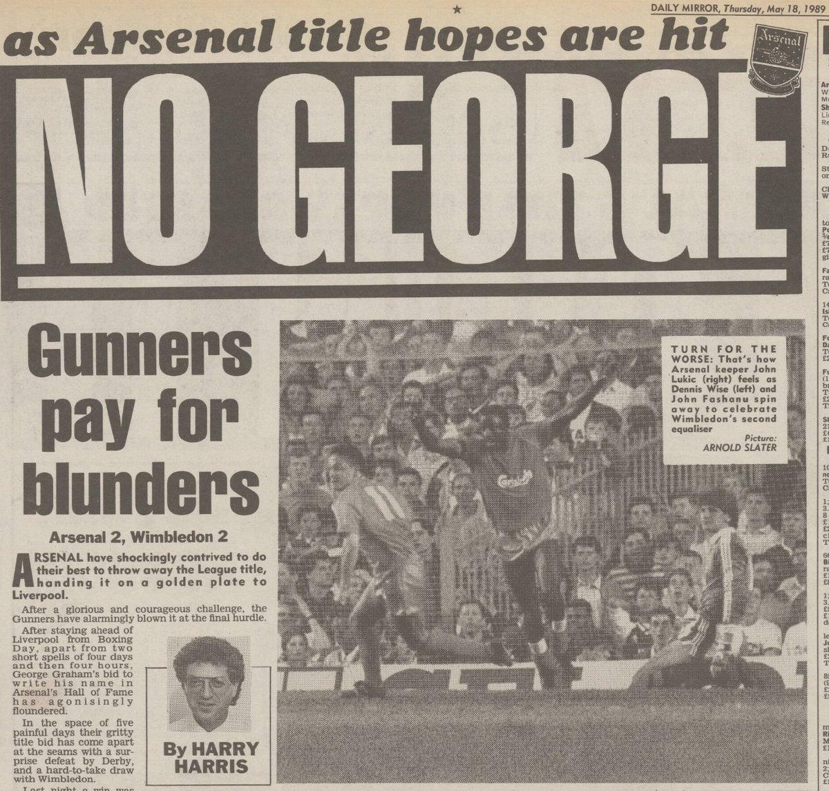 #Arsenal's 1989 vibes! #WHUARS

* Gunners pay for blunders.
* Gunners have alarmingly blown it..
* ..has agonisingly floundered.
* ..hard-to-take draw
* ..win was the only acceptable result.

#COYG!