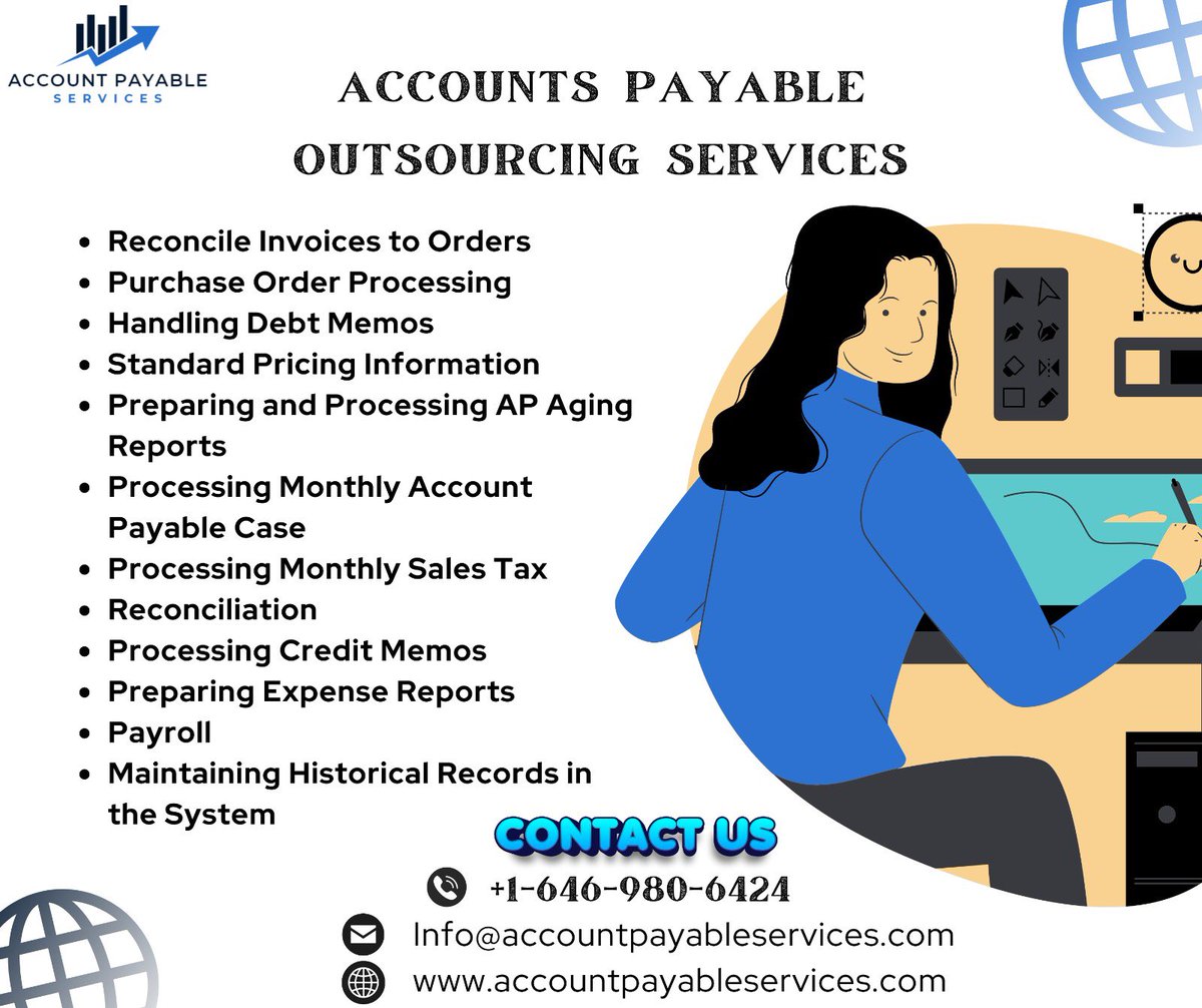 accountpayable0's tweet photo. Account Payable Outsourcing services.
.
.
.
.
#account #accountability #payroll #expensereport #orderprocessing #accountpayableservices https://t.co/rHEZajmaLM