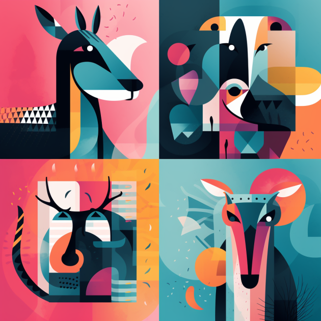 LeQuackOd's tweet image. Modern Menagerie

#abstractanimals #modernismart #vibrantcolors #cubismstyle #minimalismart #abstractcollage #digitalart #artlover #artlife #abstractworld #artcommunity #abstractartist #abstractexpressionism #artoftheday  #artshare #artwork #midjourney #nftart #opensea