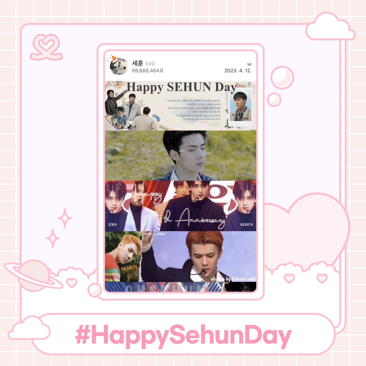 myloveidol_kpop's tweet image. 🧚제458대 기부요정🧚
🎂0412 세훈 생일

#세훈이의_30번째_봄바람
#30thSpringWithSehun
#HappySehunDay

당일 69,688,464개​의 하트를 받고
5번째 기부요정 축하합니다🥳

#엑소 #세훈 기부금 350만원 달성🏆
기부금은 #밀알복지재단 에 전달됩니다.

·자세한내용 bit.ly/3UGjZVk