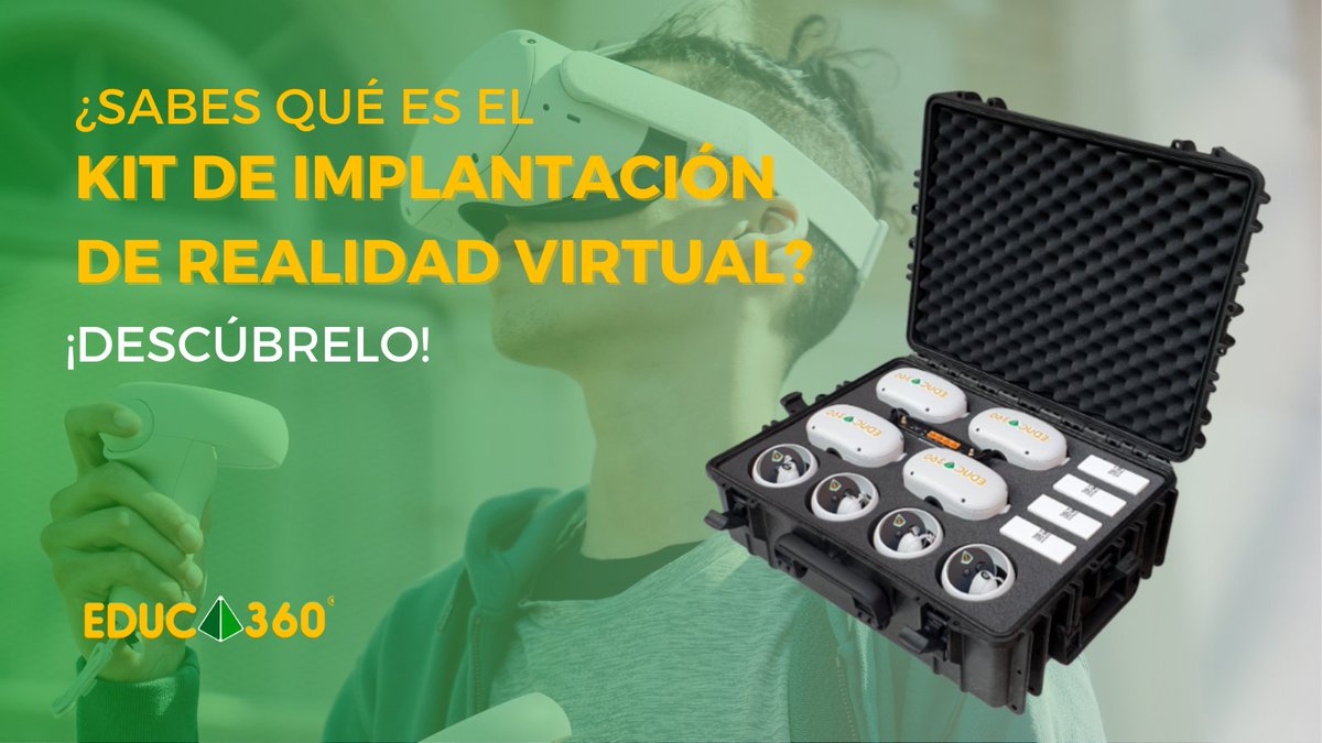¡La revolución de la #RealidadVirtual 🥽 está aquí y podemos ayudarte a implementarla en tu centro! 🏫

Gracias a estos kits de #VR 💼, los estudiantes aprenden de manera divertida, dinámica y emocionante 🤩, como nunca antes 👩🏻‍🏫🙋🏻‍♂️

¿Quieres saber más?
➡ educa360.com/kitdeimplataci…