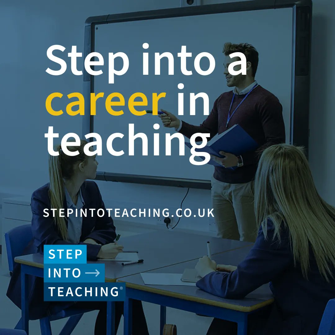 stepintoteach's tweet image. Are you passionate about learning and education? Step into teaching and inspire the next generation to reach their full potential. #StepIntoTeaching #TeachingCareer #Inspiration #Education