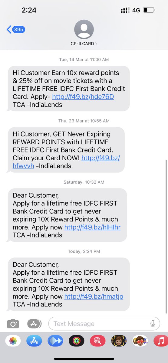 iam_p1's tweet photo. @IDFCFIRSTBank Literally i am getting 20+ automated calls for free credit cards offers with immediate messages I already raise the complaint but no use. https://t.co/fMMp5Ss9GB