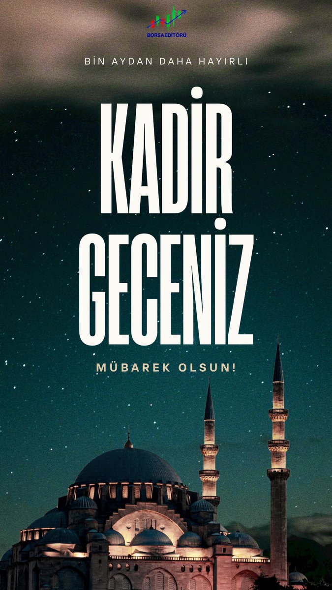 Bin aydan daha hayırlı olan Kadir Gecesi mübarek olsun. 

Bu hayırlı gecenin herkese sağlık, huzur ve mutluluk getirmesini dileriz.