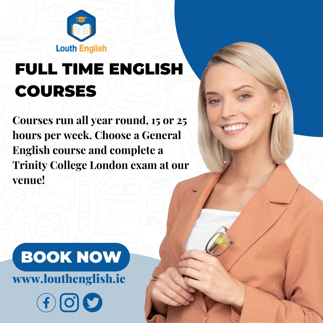 EnglishLouth's tweet photo. Study English in Ireland
Full Time English Courses
.
.
.
Follow- @louthenglishexams
.
Website : https://t.co/7feVDO0oUE
.
.
#StudyAbroad
#EnglishCourse
#TrinityCollegeLondon
#IrishCulture
#HostFamily
#SocialProgramme https://t.co/UZh6pZhI6w