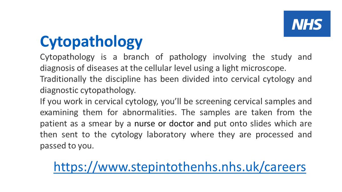 Today's focus is on Healthcare Science careers. Did you know you can study for a T Level in Healthcare Sciences? 

#ItsNotJustDoctorsAndNurses