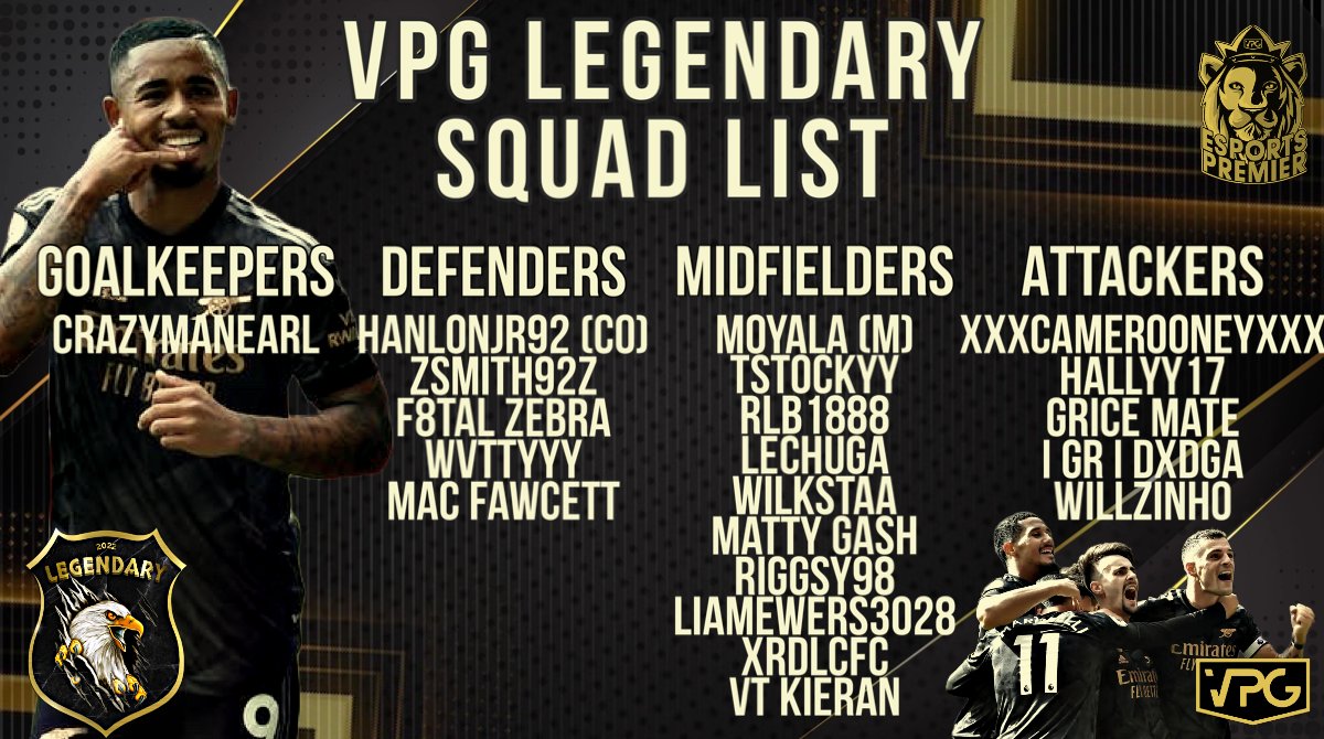 Our Official squad roster for the new <a href="/OfficialVPG/">Virtual Pro Gaming</a> season! 9 new signings, pleased with how strong it is
Let's have another strong season🤝