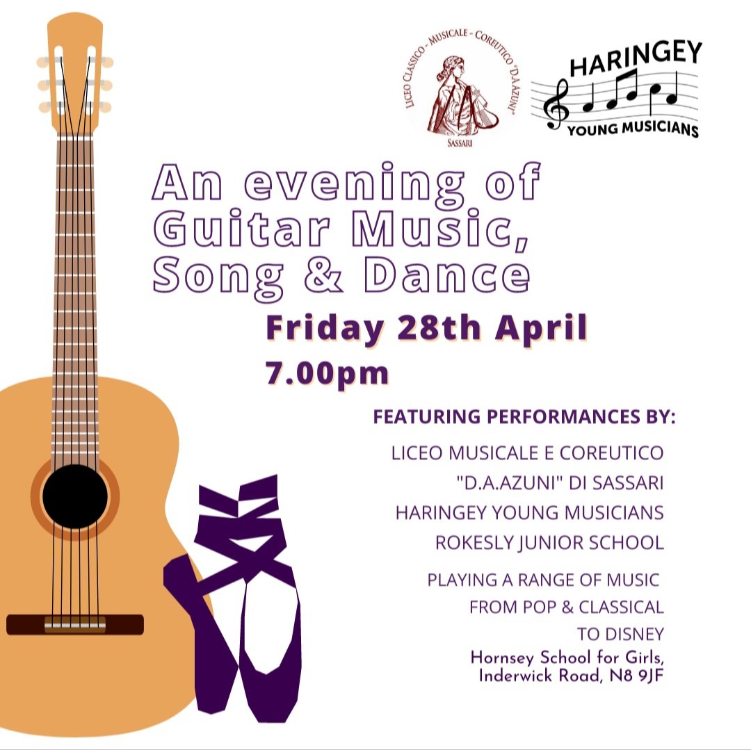 We are so excited to be hosting a group of musicians, singers and dancers from Sassari, Sardinia. Please do come along to our concert on Friday 28th April to share in an evening of guitar music, song and dance.
