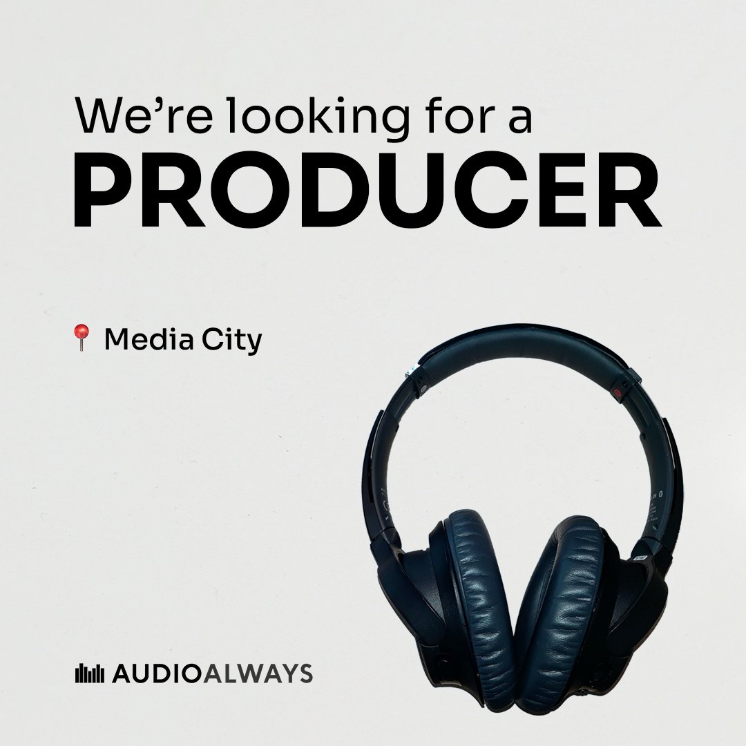 audioalways's tweet photo. 🚨 JOB ALERT 🚨

We're looking for a producer to join our Youth team at @MediaCityUK, working on @BBCR1's Life Hacks and a range of podcast and radio projects! 

Do you love music and youth culture? Then this is the opportunity for you! 

Apply here - https://t.co/areXoW5Vri https://t.co/42l8phUIVb