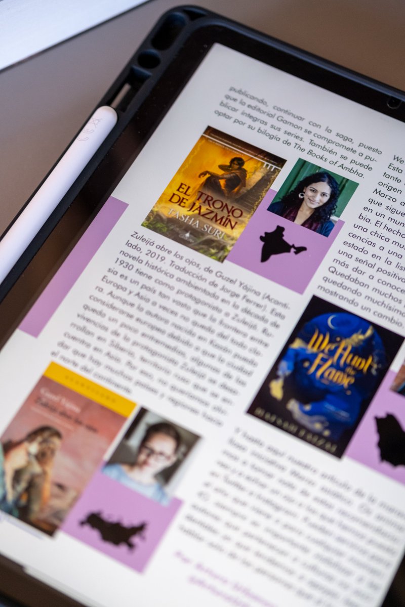 GamonFantasy's tweet photo. Empezamos el lunes de la mejor forma posible: leyendo el artículo de @Avenida_libros  sobre la iniciativa de Marzo Asiático 🎋

Nos ha hecho mucha ilusión encontrarnos a Tasha Suri (@tashadrinkstea) y su novela #ElTronoDeJazmín en el reportaje 😍 https://t.co/cYu4qtLVO0