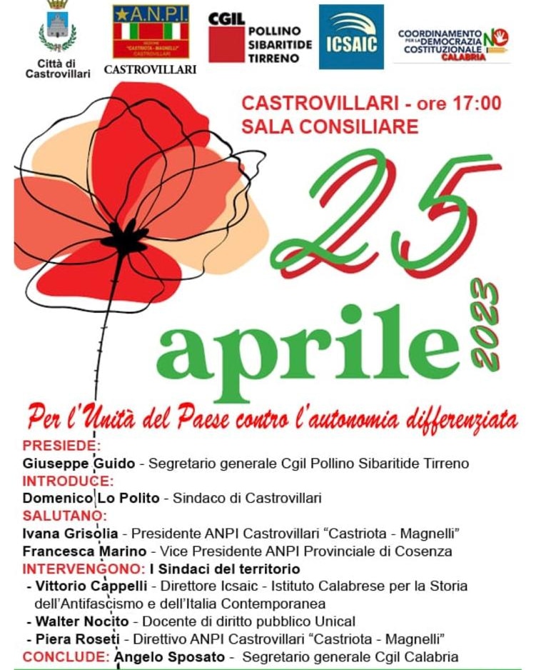cgilpollino's tweet photo. #25aprile #resistenza #Liberazione #autonomiadifferenziata https://t.co/GbHAJr71zl