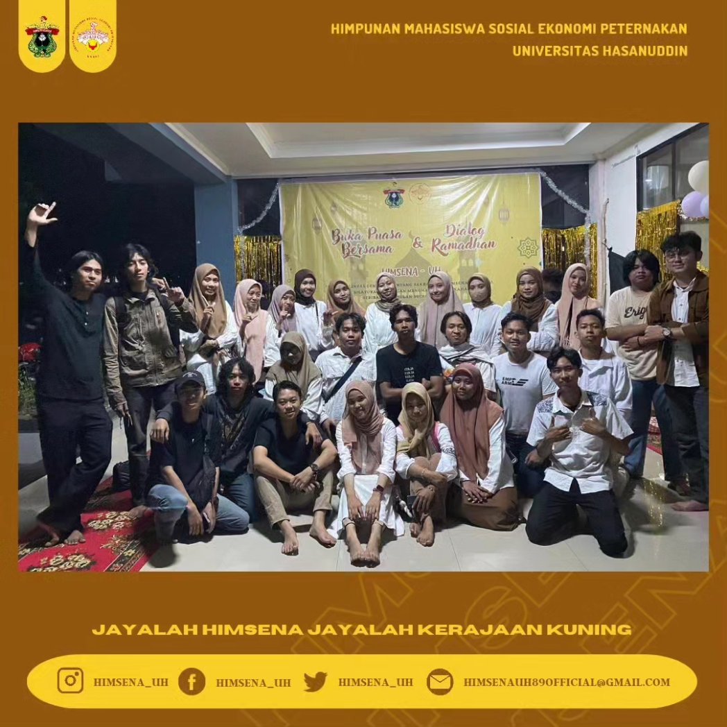 [📸] 𝗗𝗢𝗞𝗨𝗠𝗘𝗡𝗧𝗔𝗦𝗜

Assalamualaikum wr. wb.
Terima kasih untuk semua kakanda dan teman-teman yang sudah meluangkan waktunya dalam Dialog Ramadhan &amp; Buka Puasa Bersama HIMSENA-UH
𝙹𝙰𝚈𝙰𝙻𝙰𝙷 𝙷𝙸𝙼𝚂𝙴𝙽𝙰 𝙹𝙰𝚈𝙰𝙻𝙰𝙷 𝙺𝙴𝚁𝙰𝙹𝙰𝙰𝙽 𝙺𝚄𝙽𝙸𝙽𝙶

#himsenauh