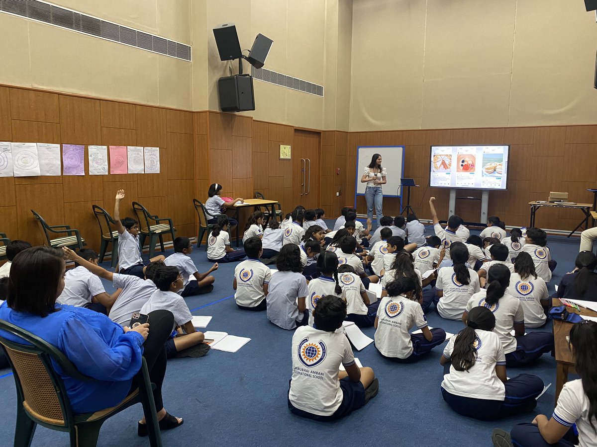 #PYPX provocation with Eli the Baker sharing her journey as an entrepreneur with our Class V students; #passion & #ingenuity using the #designthinkingprocess to create & innovate! #ambition #creativity #effort #attitude #commitment #selfdirectedlearner @DaisMumbai