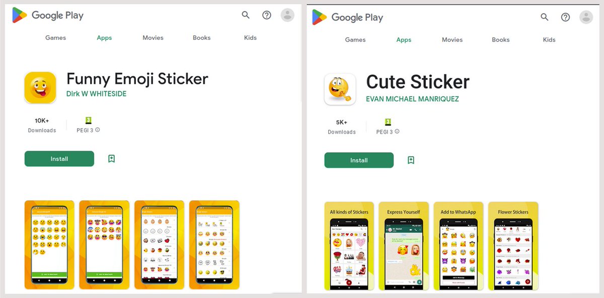 "Bring fun to your chats with these awesome emoji stickers..." 😜 is how the description of the app "Funny Emoji Sticker" started, in the Google Play Store. What it did not tell you is that you also got #malware installed in your device. Read our analysis: secura.com/news/joker-mal…