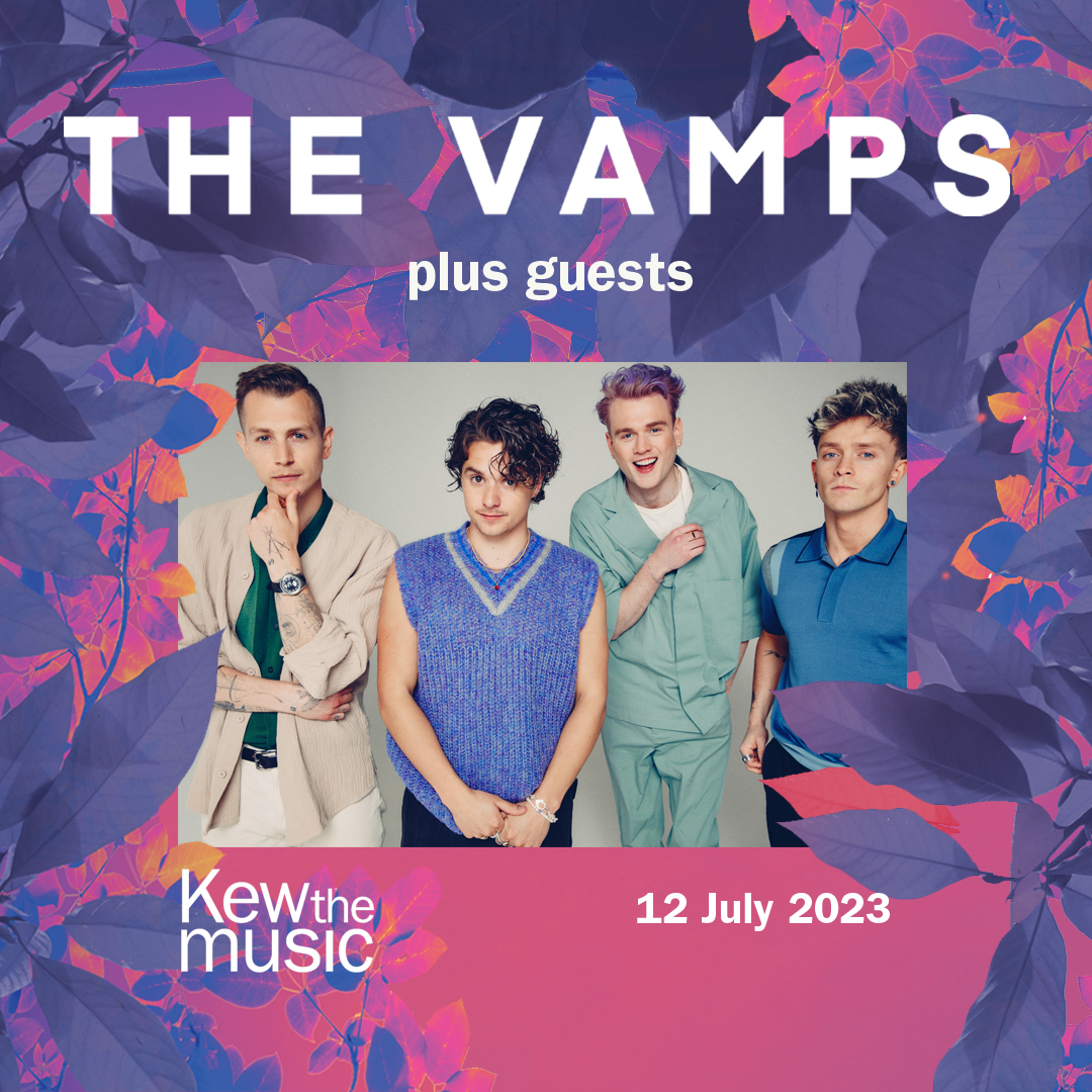 We're excited to announce that @TheVampsband will be headlining on July 12th! Tickets for this show go on sale Thursday at 10am. 🎟️ myticket.co.uk/artists/kew-th…