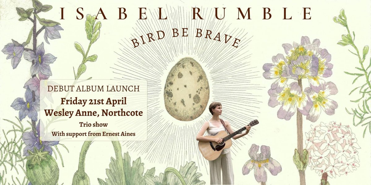 @ernest_aines joins good friend <a href="/IsabelRumble/">Isabel Rumble</a> for her Debut Album launch - Bird Be Brave - See them this Friday 21st April <a href="/thewesleyanne/">Wesley Anne</a> 

#ernestaines #ernestainesmusic #isabelrumble #isabelrumblemusic #debutalbumlaunch #melbournemusic #melbournemusicscene #wesleyanne