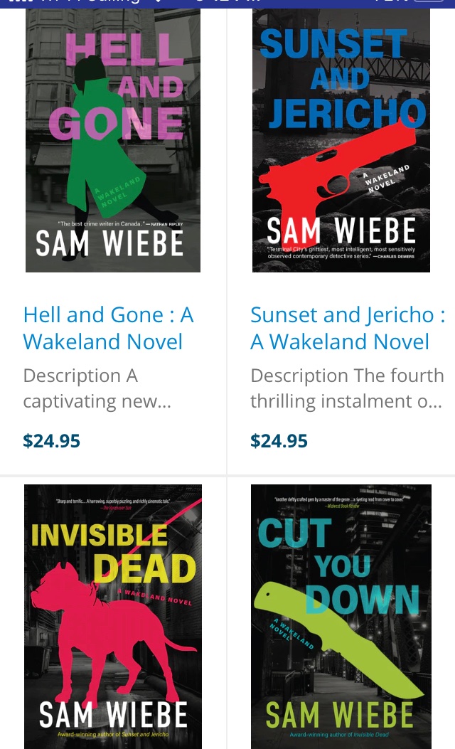 sam_wiebe's tweet photo. Booksellers, I know space is scarce, but when a new book in a series comes out, please consider stocking a copy or two of the previous books. It shows buyers it's a series, and provides an easy impulse buy for purchasers of the new one. Plus the colors look nice! https://t.co/EmSEyGYIv3