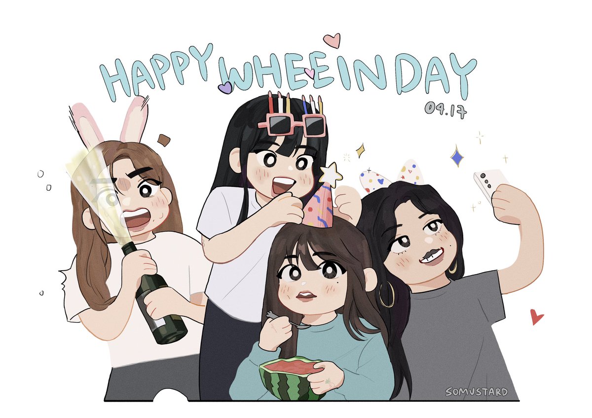 🦋🐶🎂
//
#휘인더_벌쓰데휘
#OurSpringWheeinDay
#mamamoofanart #wheein