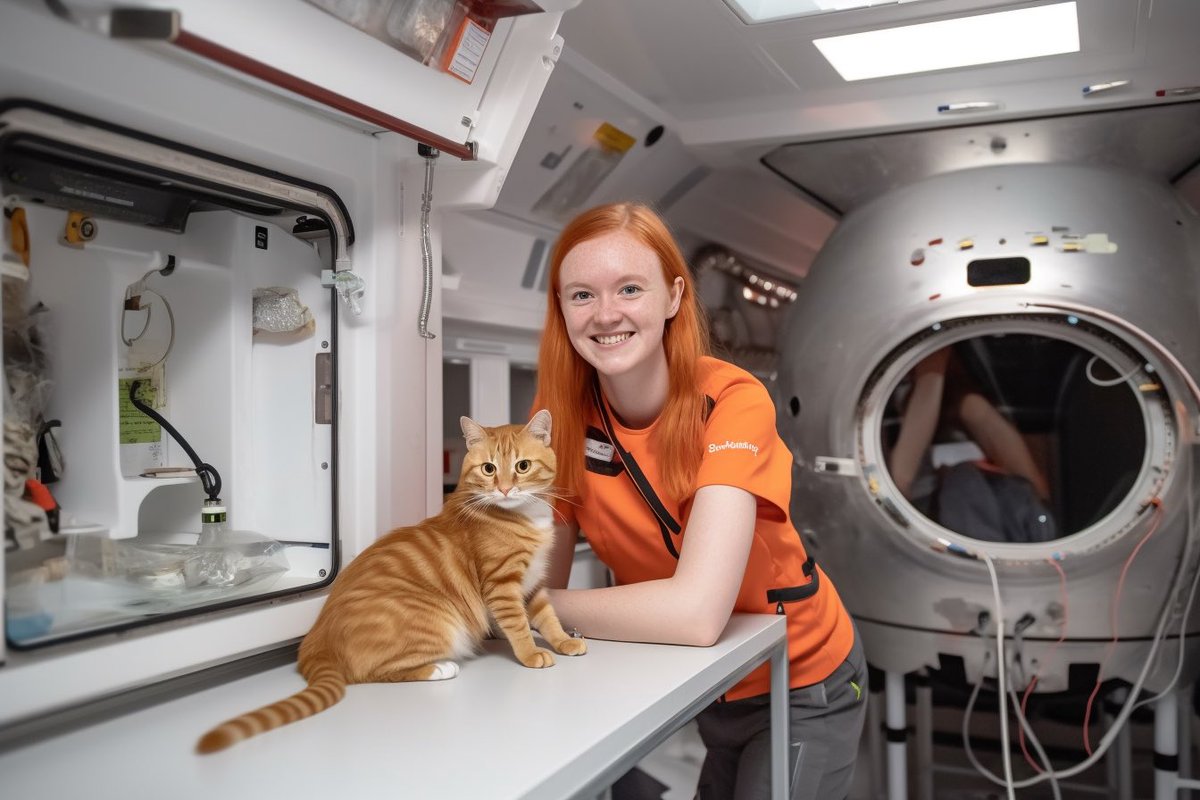 bubblepunkhq's tweet photo. Meet Ella, environment scanner and biologist, and her best buddy Jones the cat. #keplerfiles #scifi #scifiart #RPG #SpaceExploration #exoplanet #exobiology #aicc https://t.co/0hOyqreivl