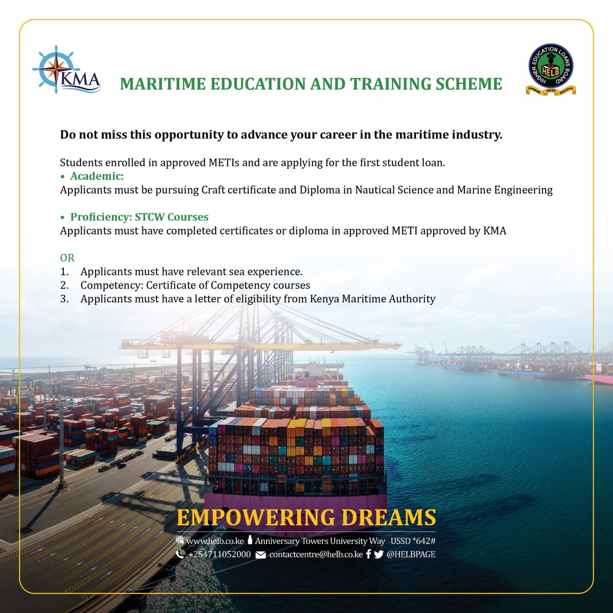 Official helb page on twitter are you interested in pursuing courses