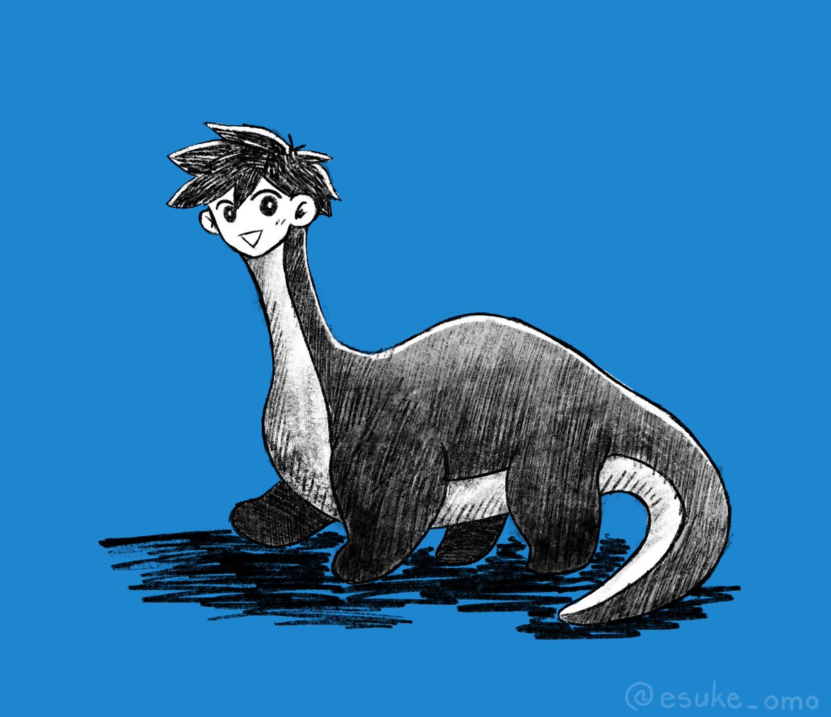 esuke_omo's tweet photo. HEROSAURUS 
#OMORIFANART #OMORI https://t.co/NWkUM8wbmu