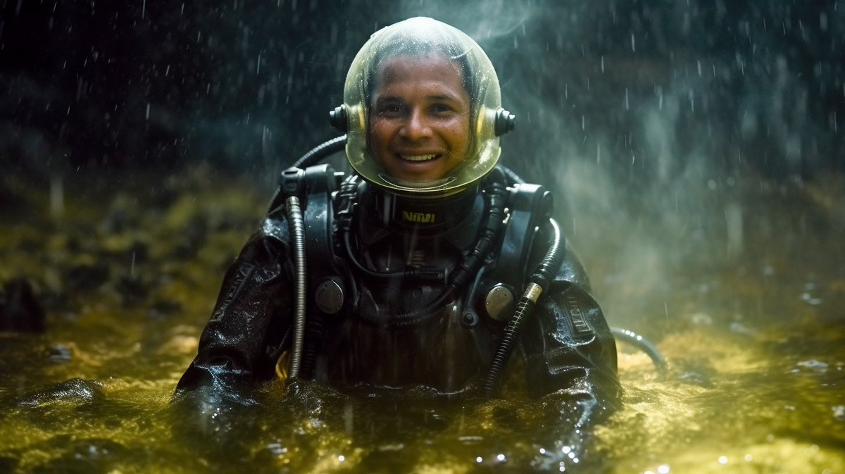 bubblepunkhq's tweet photo. Meet Marín, microbiologist, ecosystem facilitator and practical physicist - right in his element. #keplerfiles #scifi #scifiart #RPG #SpaceExploration #exoplanet #exobiology #aicc https://t.co/J5dEzXnG8f