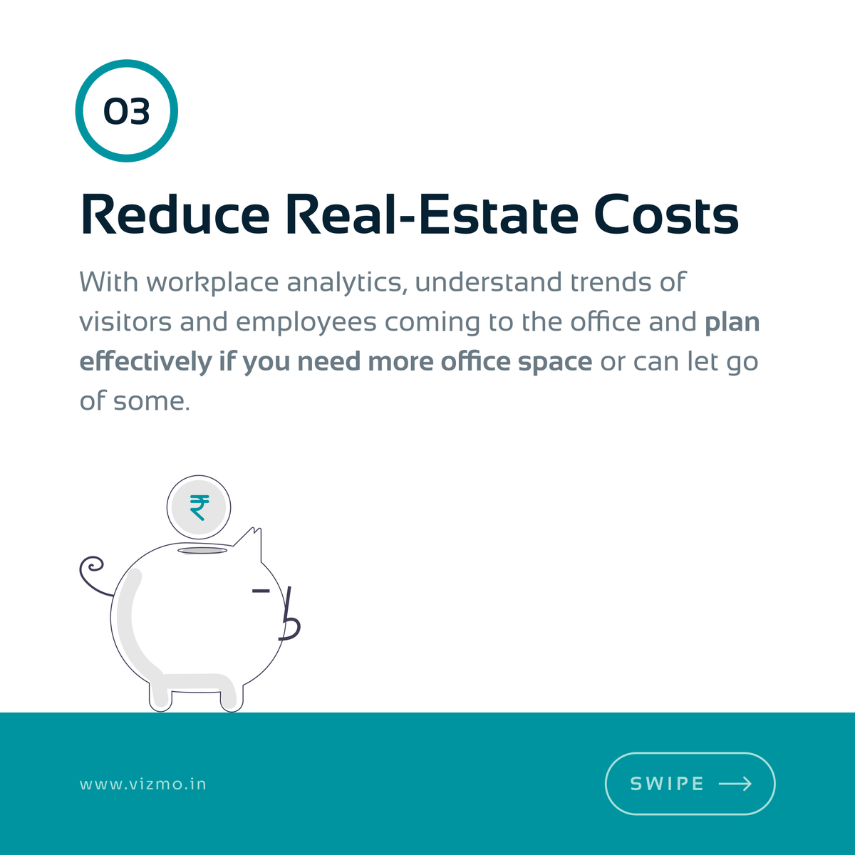 Vizmo_VMS's tweet image. Unlock the full potential of your #HybridWorkplace with #WorkplaceAnalytics. Gain insights and make informed decisions to better manage your workplace and enhance your #WorkplaceExperience.