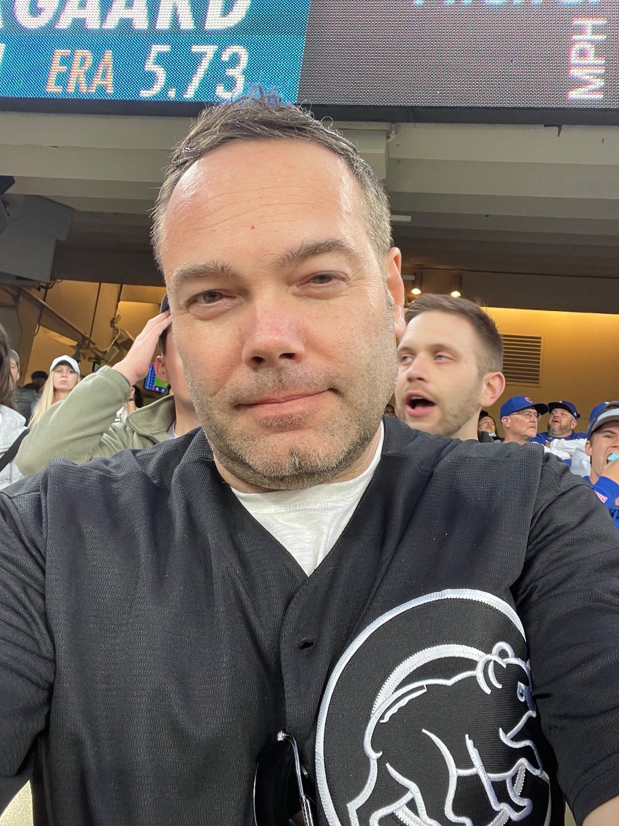 Cubs vs Dodgers April 2023. Yes, it appears that the guy behind me is having a solid orgasm at the ballpark.