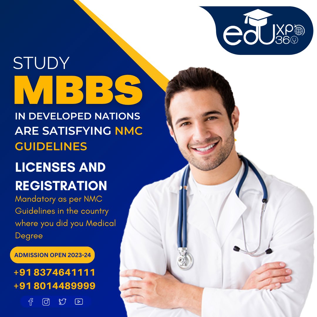 #StudyMBBSInDevelopedNations which are Satisfying #NMCGuidelines!

Medicine is known to be the noblest profession of them all. Medical professionals are respected all around the world, and it is a prestigious pursuit to study medicine.
 
#EduXpo360 #StudyMBBS #mbbs #mbbsabroad