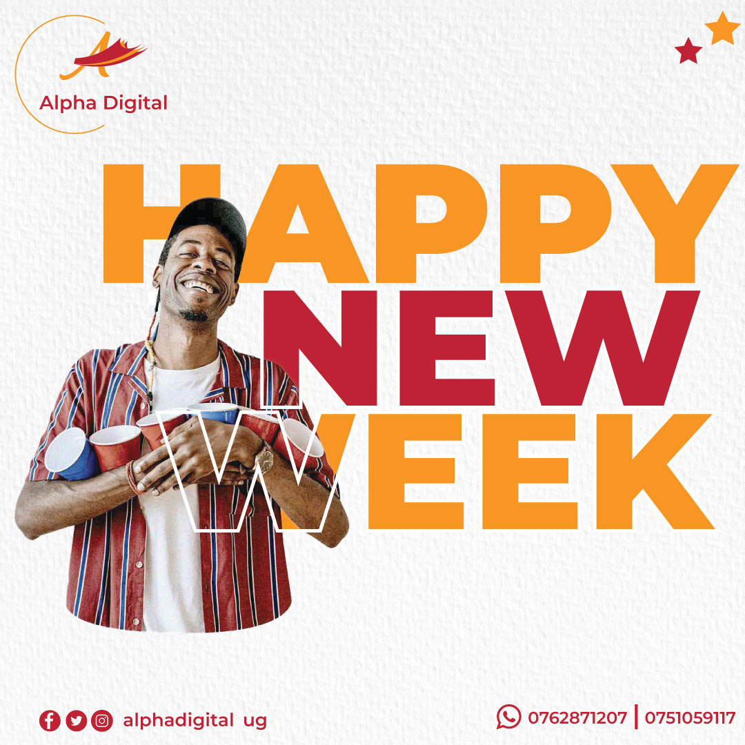 alphadigital_ug's tweet photo. Wishing you a happy and productive week ahead!
#graphcsdesign #webdesign #socialmediamarketing https://t.co/Wi2xE09OU1