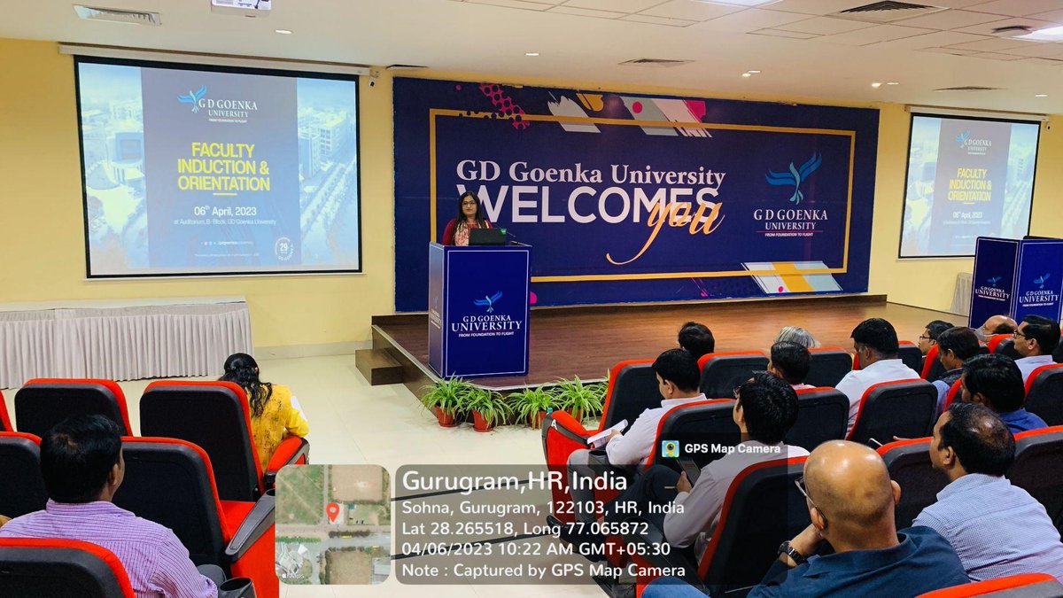 A Faculty Induction &amp; Orientation program was conducted by the GD Goenka University on 6th April 2023, for all the recently onboarded employees. 

#GDGoenka #GDGoenkagroup #foundationtoflight #GDGoenkaUniversity #Growwithgoenka #LoveGDGoenka #GlobalGDGU #MyGdGoenka #GDGU