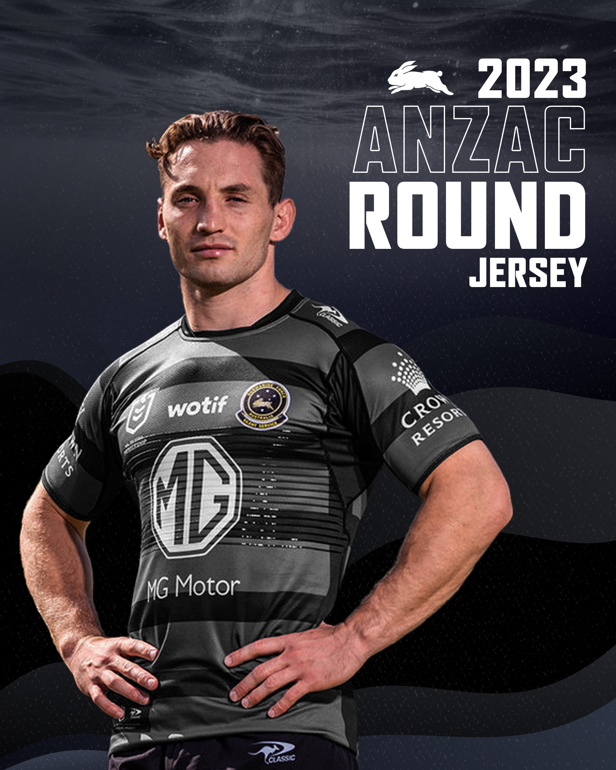 South Sydney Rabbitohs 🐰 on X: Our 2023 ANZAC Round jersey features bold  stripes that symbolise the bravery, courage and resilience of our  submariners. 🐰 #GoRabbitohs #ANZACRound  / X